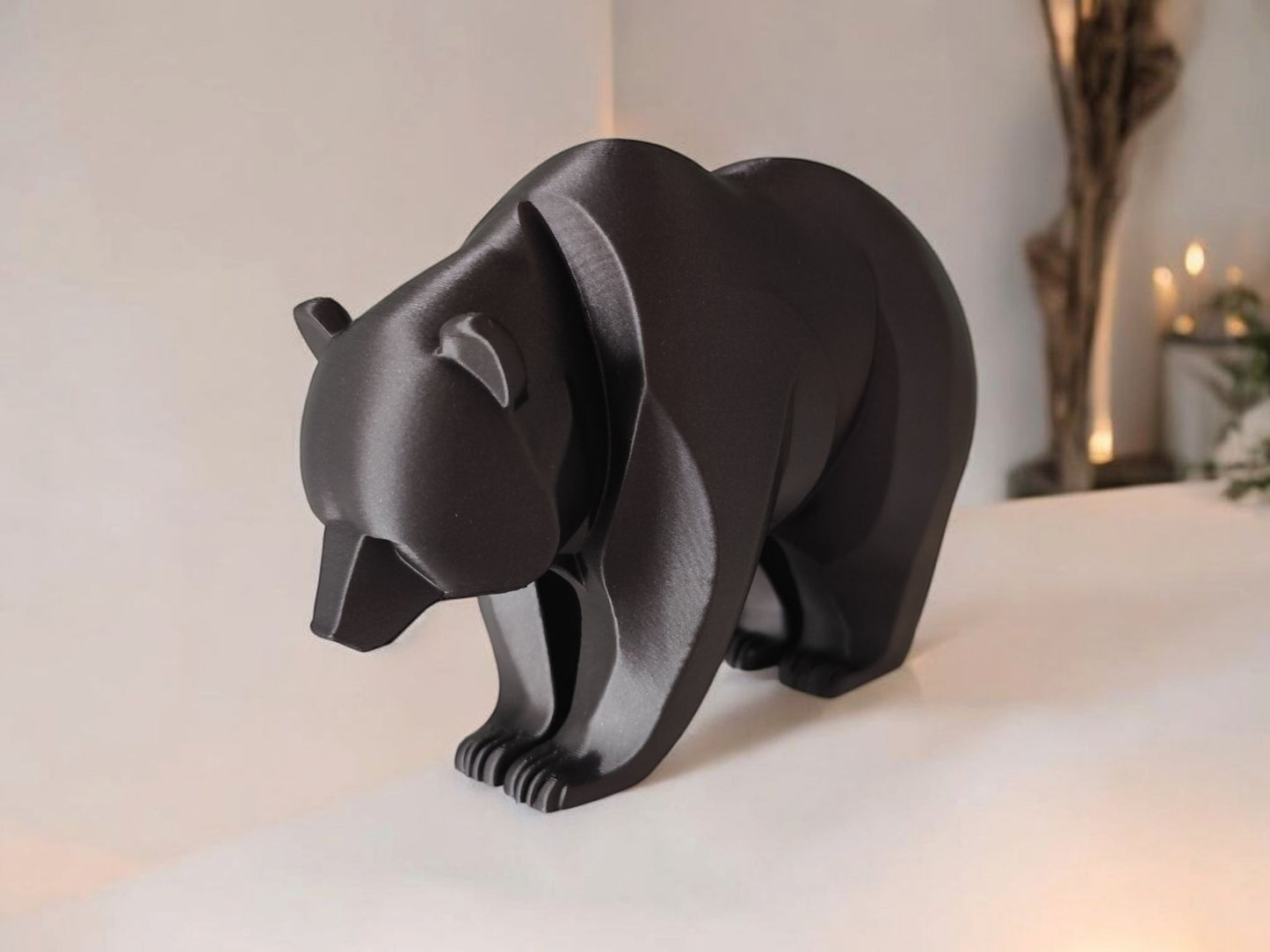 Minimalistische Bären-Skulptur