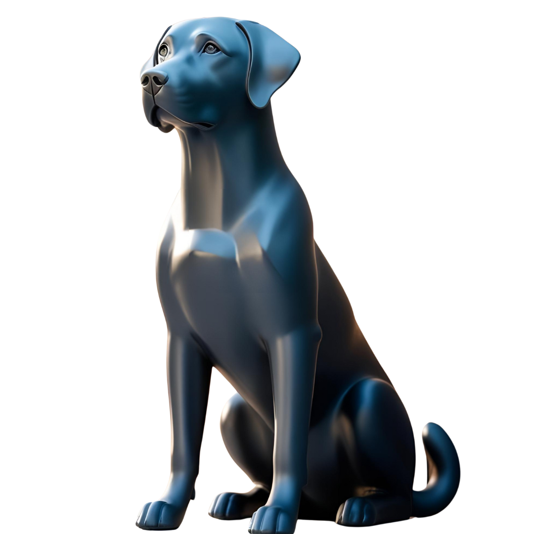 Minimalistischer Labrador – Skulptur