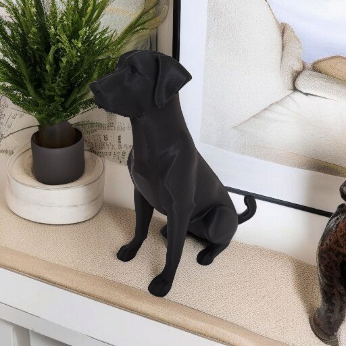 Minimalistischer Labrador – Skulptur