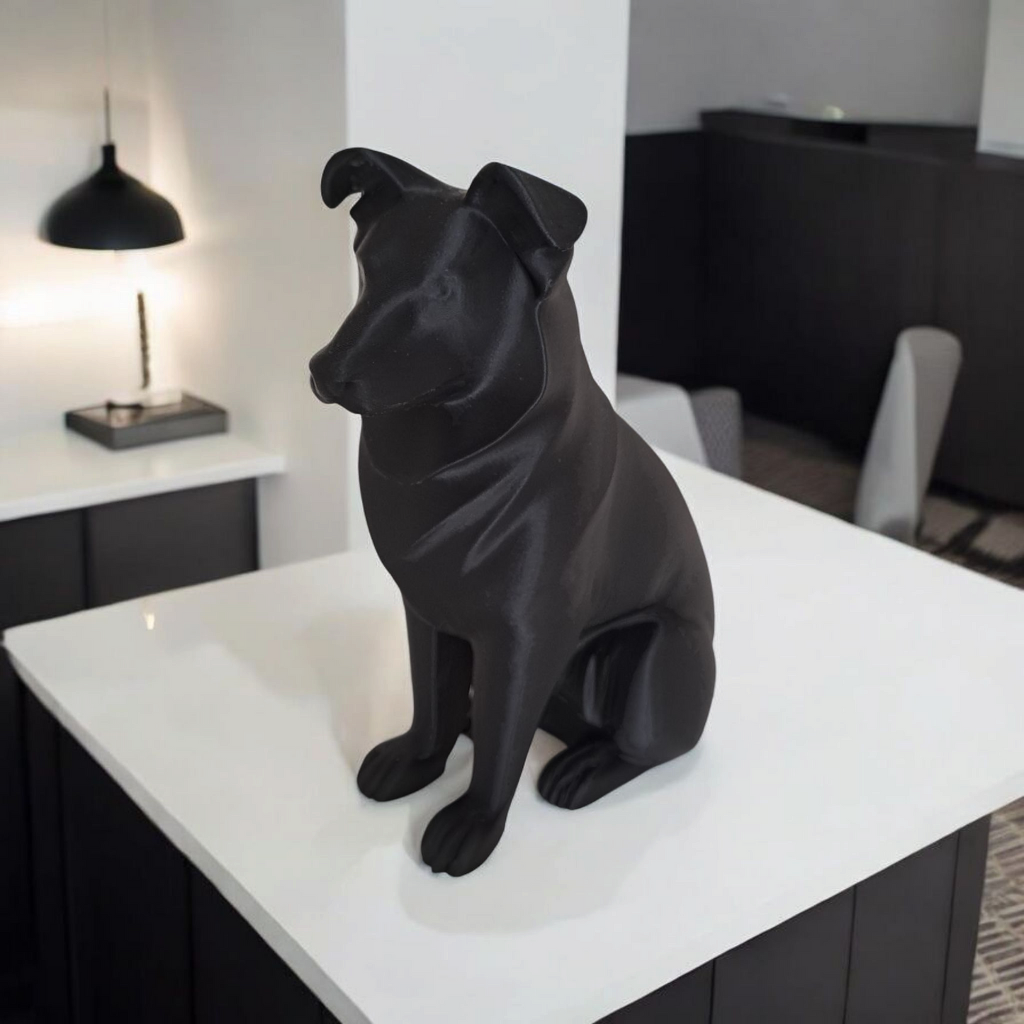 Minimalistischer Australian Shepherd – Skulptur