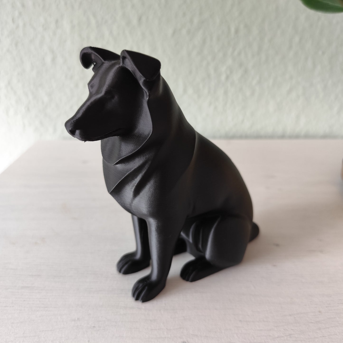 Minimalistischer Australian Shepherd – Skulptur
