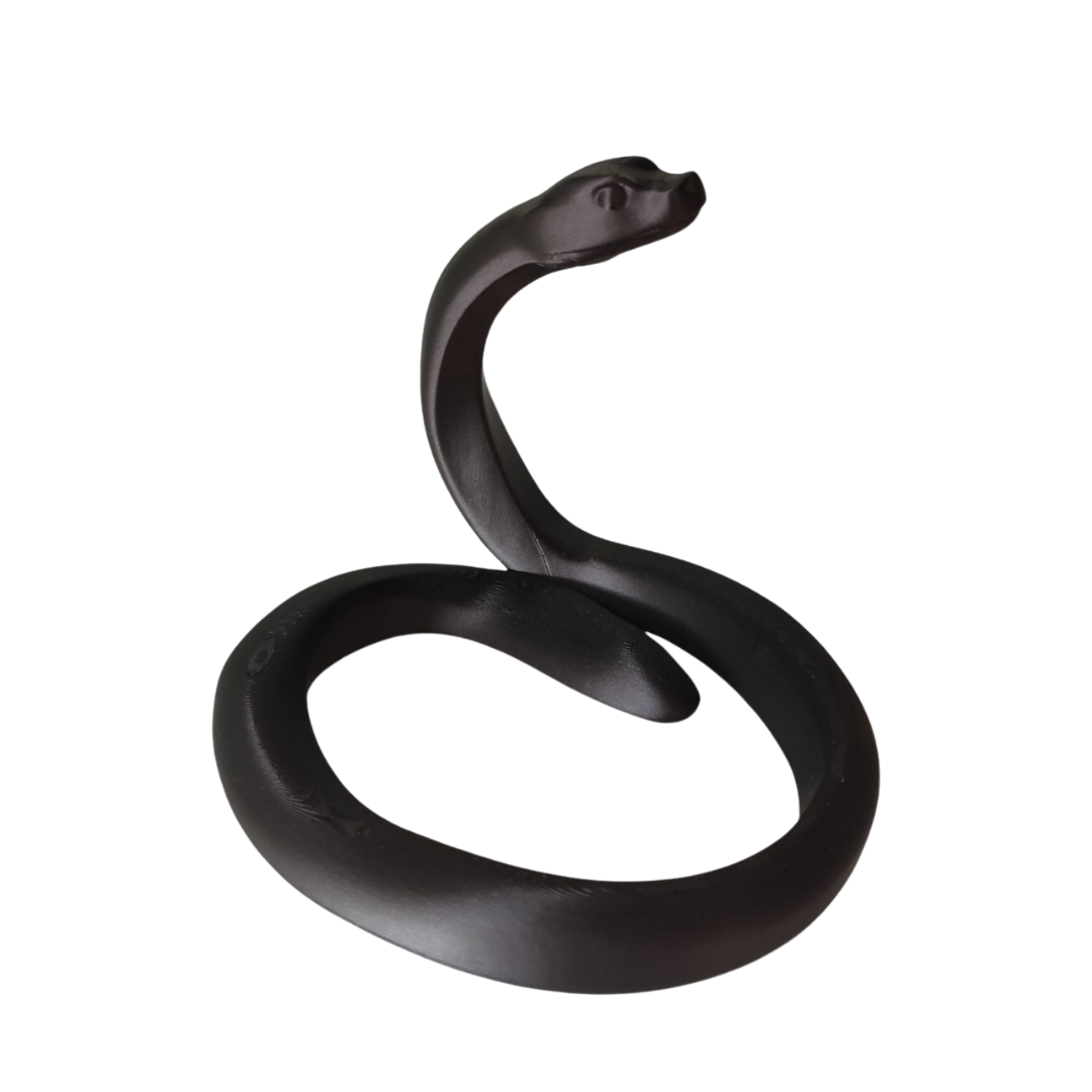 Minimalistische Schlange „BlackMamba“ – Skulptur