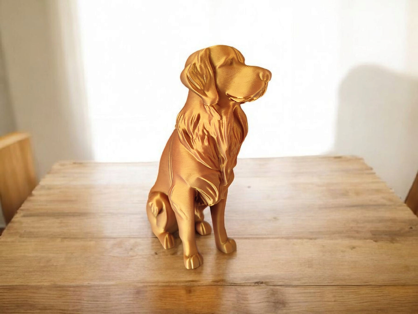 Minimalistische Hundefigur „Golden Retriever“ – Skulptur