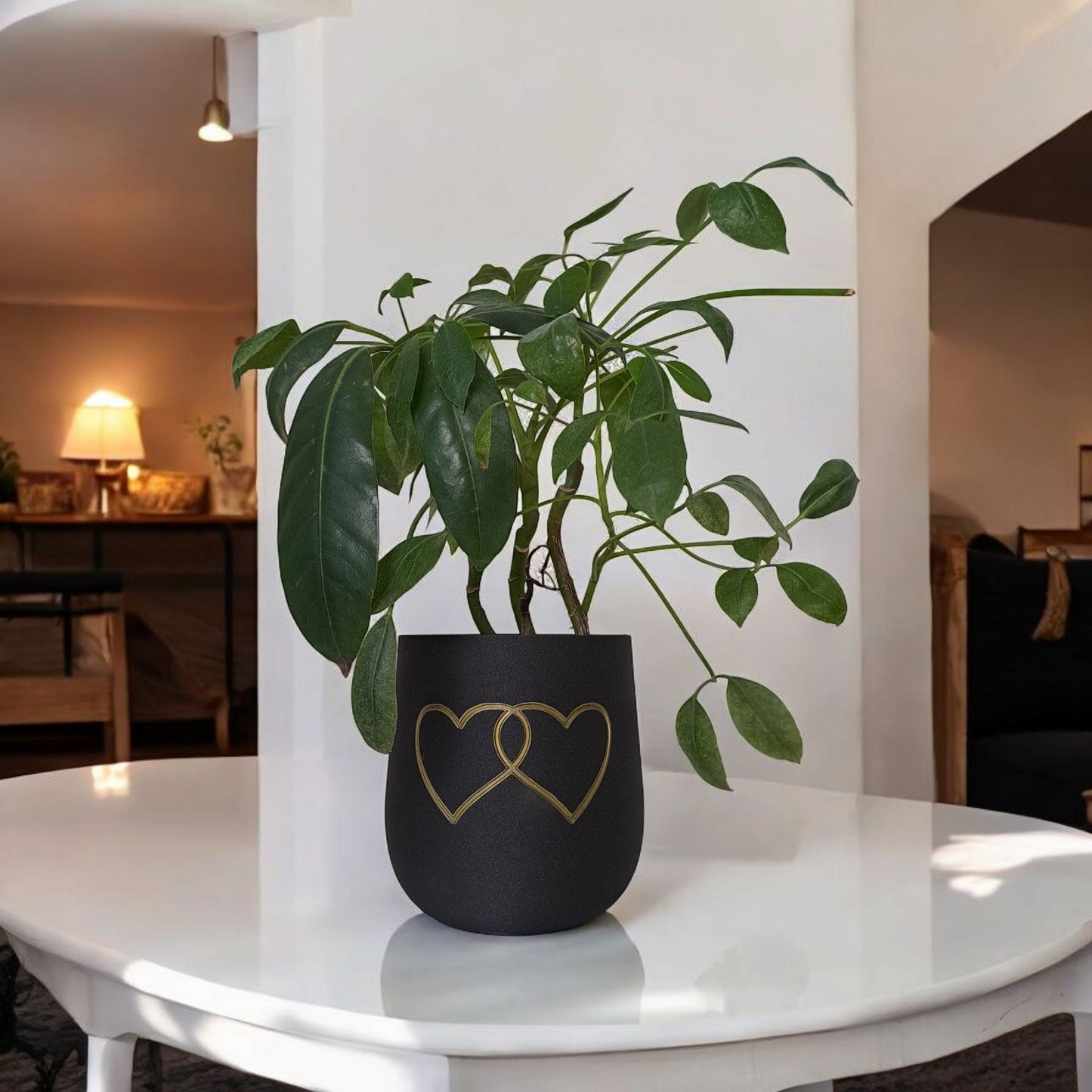 Moderner Übertopf „Two Hearts“