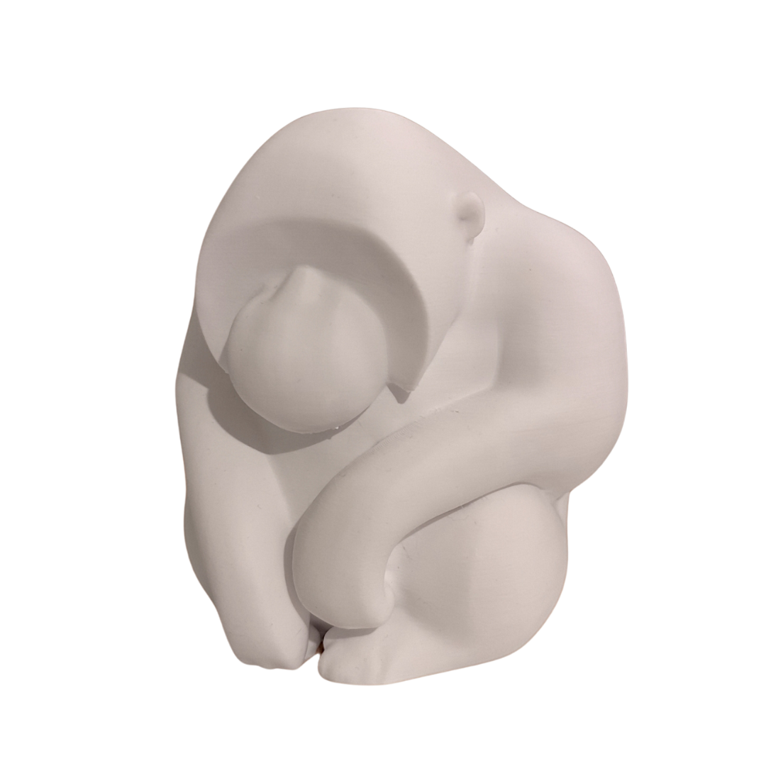 Minimalistische Orang-Utan Figur „Orang“ – Skulptur
