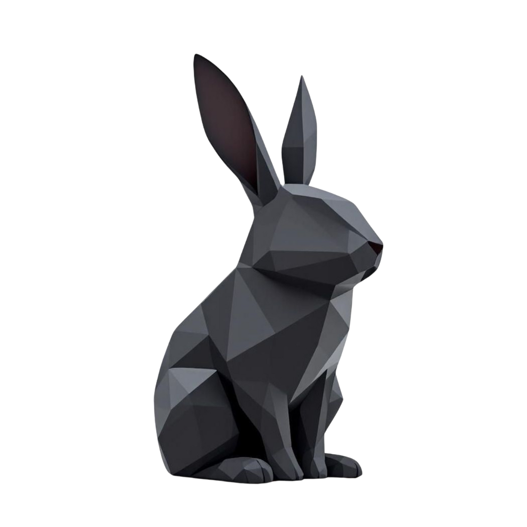 Hasen Figur „Low Poly Bunny“ – Skulptur