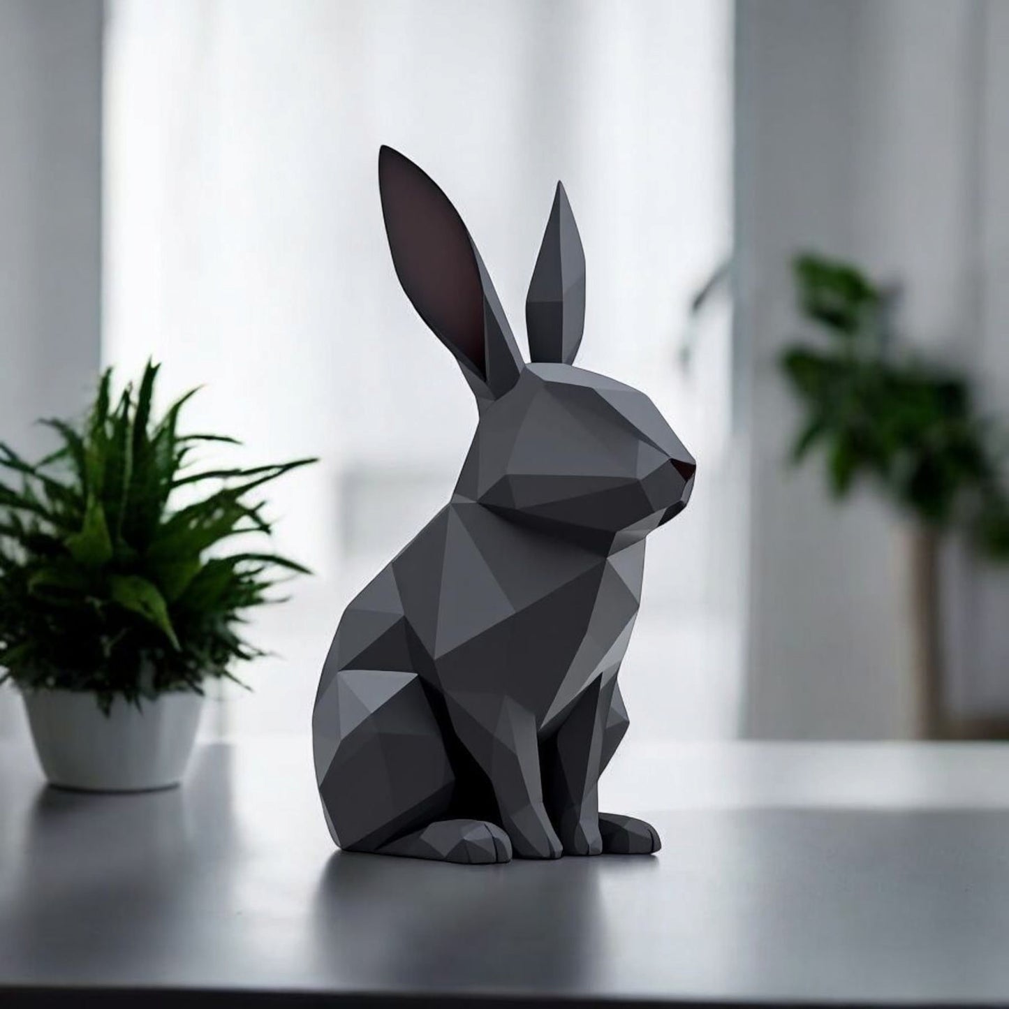 Hasen Figur „Low Poly Bunny“ – Skulptur