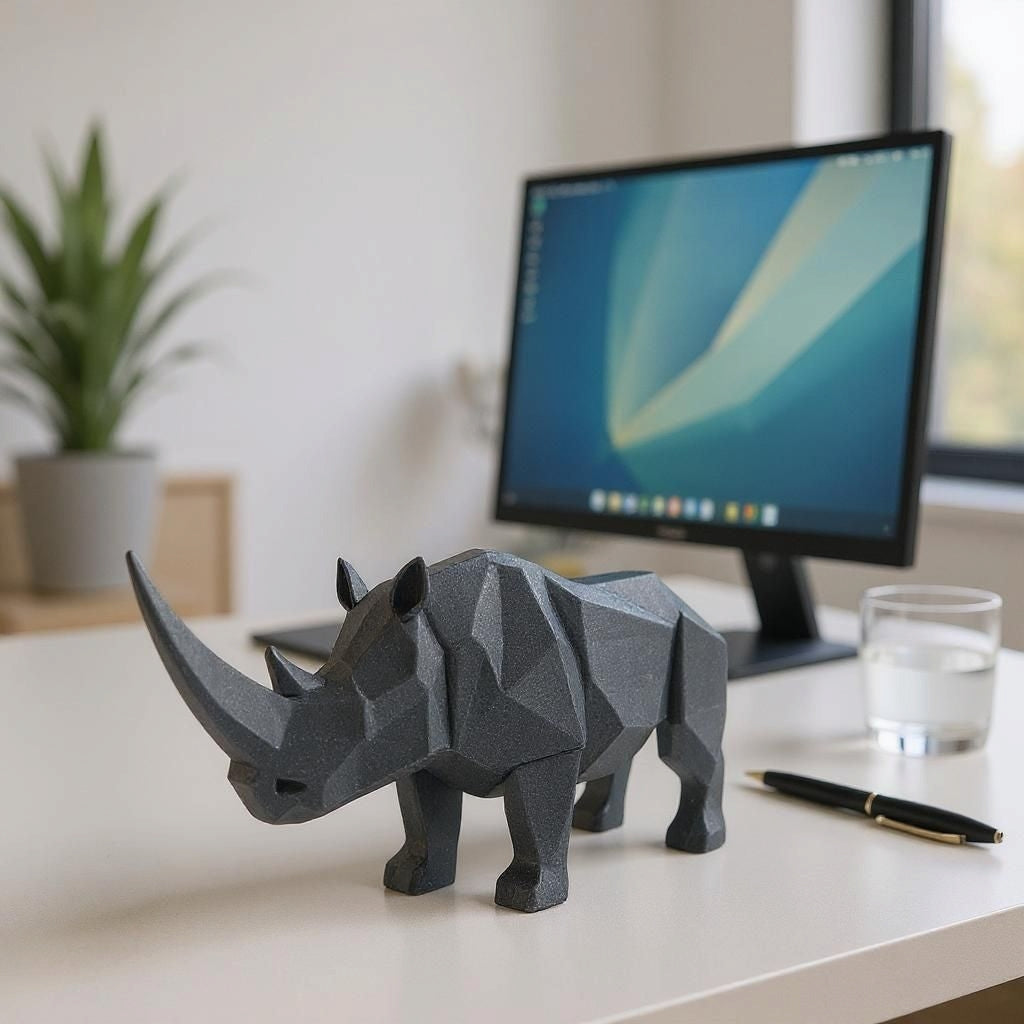 Nashorn Figur „The Rhino“ – Skulptur