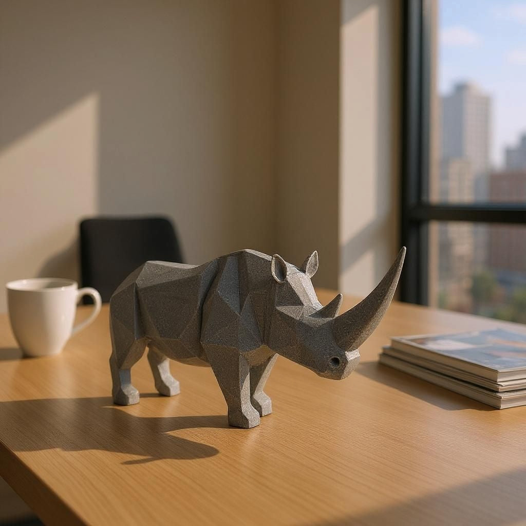 Nashorn Figur „The Rhino“ – Skulptur