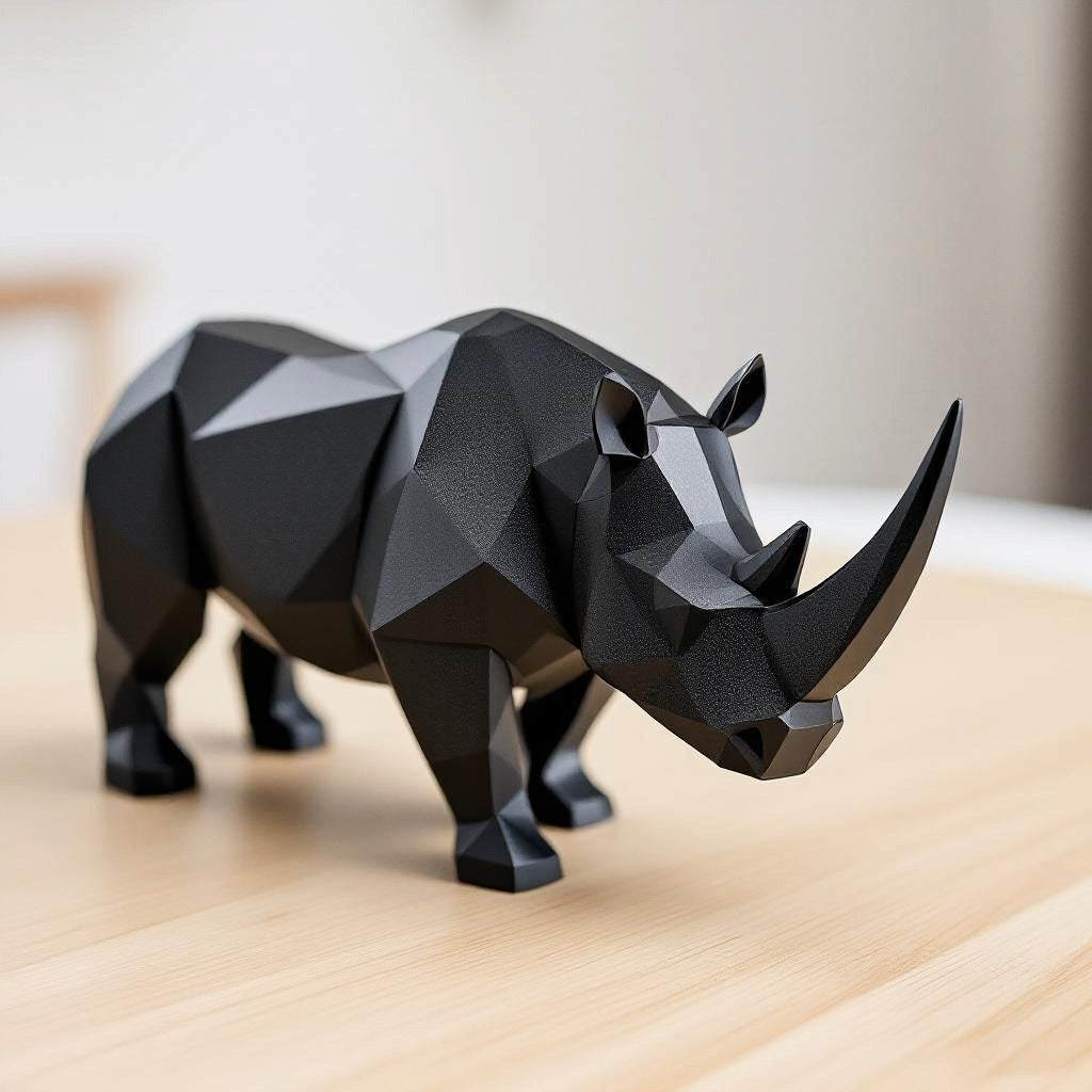 Nashorn Figur „The Rhino“ – Skulptur