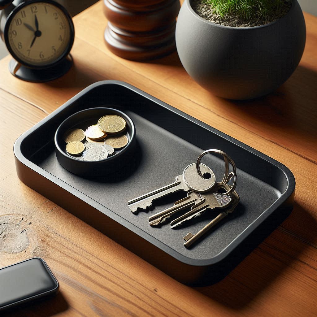 Design Key Tray mit Münzschale – Ordnung mit Stil