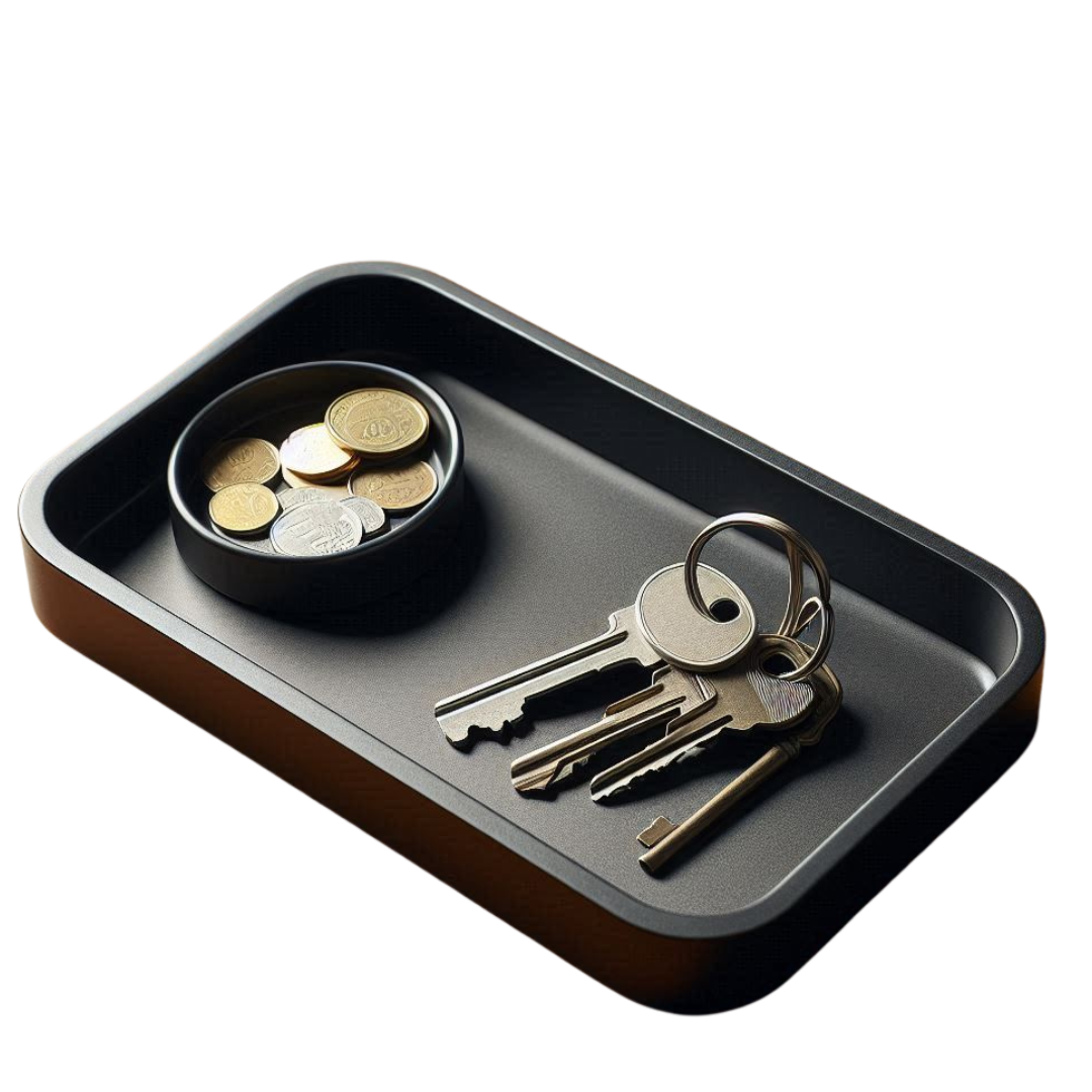 Design Key Tray mit Münzschale – Ordnung mit Stil