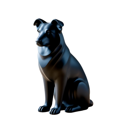 Minimalistischer Australian Shepherd – Skulptur
