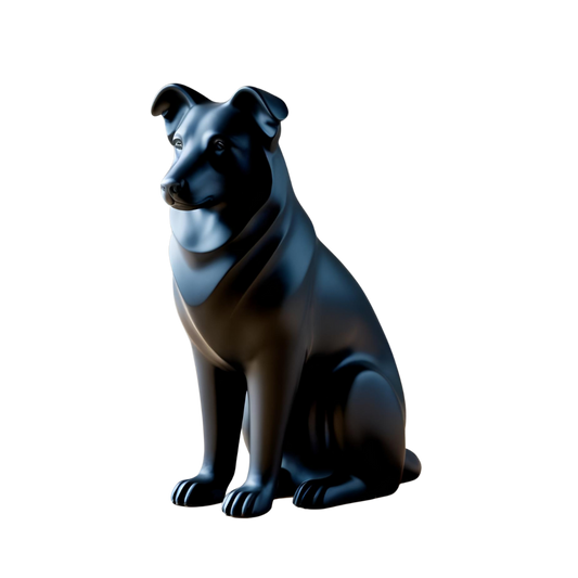 Minimalistischer Australian Shepherd – Skulptur