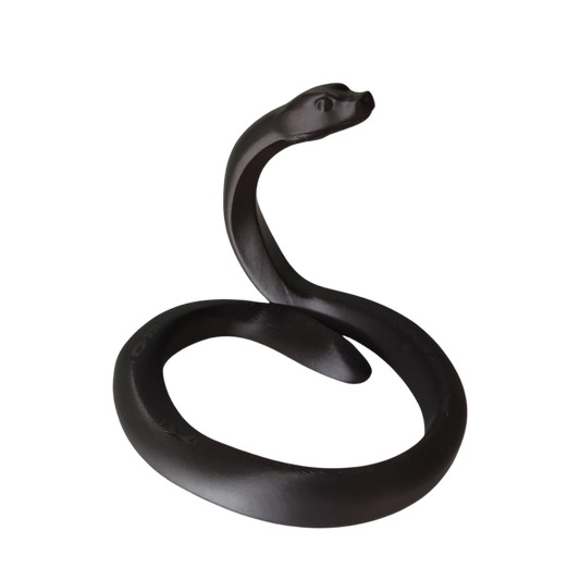 Minimalistische Schlange „BlackMamba“  – Skulptur