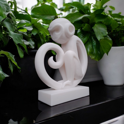 Minimalistische Affen Figur „Monkey Magic“   – Skulptur