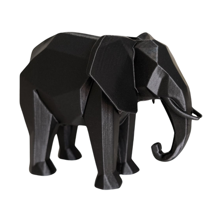 Minimalistische Elefanten Figur „Low Poly Elephant“   – Skulptur