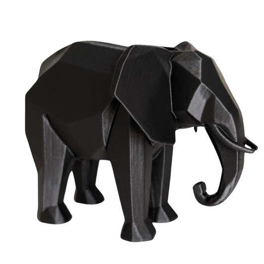 Minimalistische Elefanten Figur „Low Poly Elephant“   – Skulptur