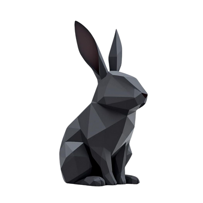 Hasen Figur „Low Poly Bunny“   – Skulptur