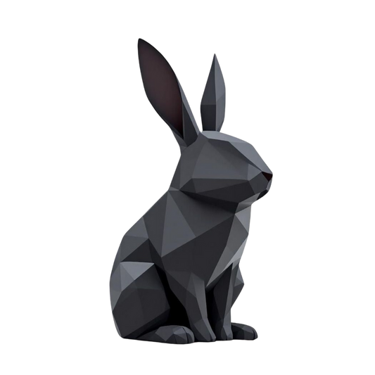 Hasen Figur „Low Poly Bunny“   – Skulptur