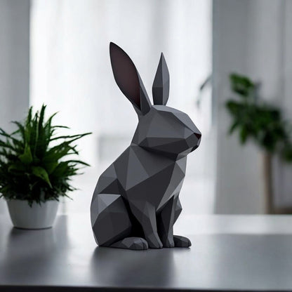 Hasen Figur „Low Poly Bunny“   – Skulptur