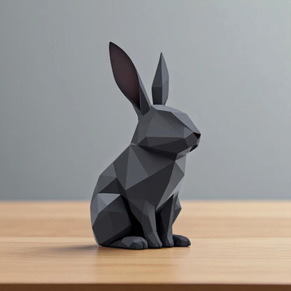 Hasen Figur „Low Poly Bunny“   – Skulptur