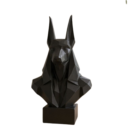 Low Poly Anubis Büste – Mystik trifft Minimalismus   – Skulptur
