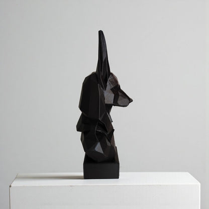 Low Poly Anubis Büste – Mystik trifft Minimalismus   – Skulptur