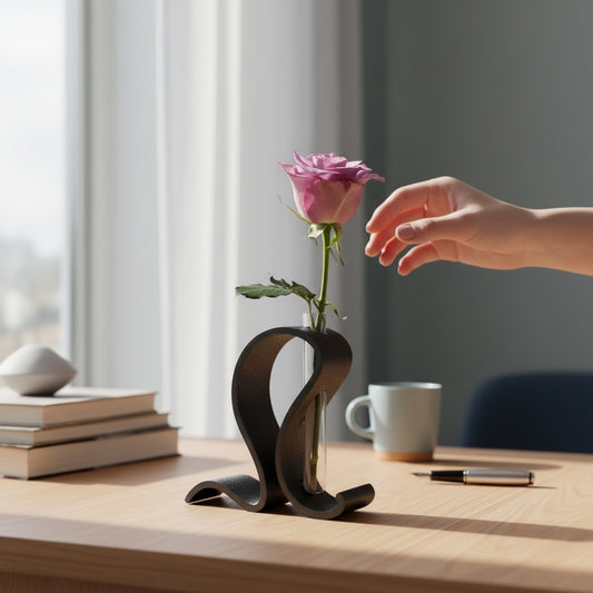 Beautiful Test Tube Vase Set – minimalistisches Design mit Fuzzy-Skin-Oberfläche